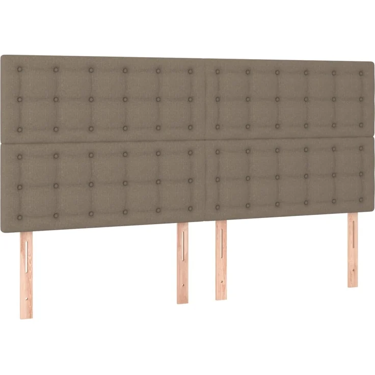 vidaXL Kopfteile 4 Stk. Taupe 100x5x78/88 cm Stoff 3116792 – Bild 2