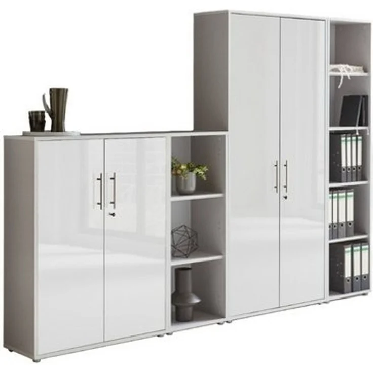 BMG Möbel Aktenschrank Office Edition 4 (Schrankwand Set, 4tlg) abschließbar, matt oder Hochglanz lackiert – Bild 2