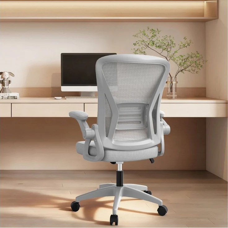ZAISZE Bürostuhl Bürostuhl – Ergonomischer Sitz – Sessel mit 90° klappbarer Armlehne (Platz sparen), Lordosenstütze – höhenverstellbar – Bild 2