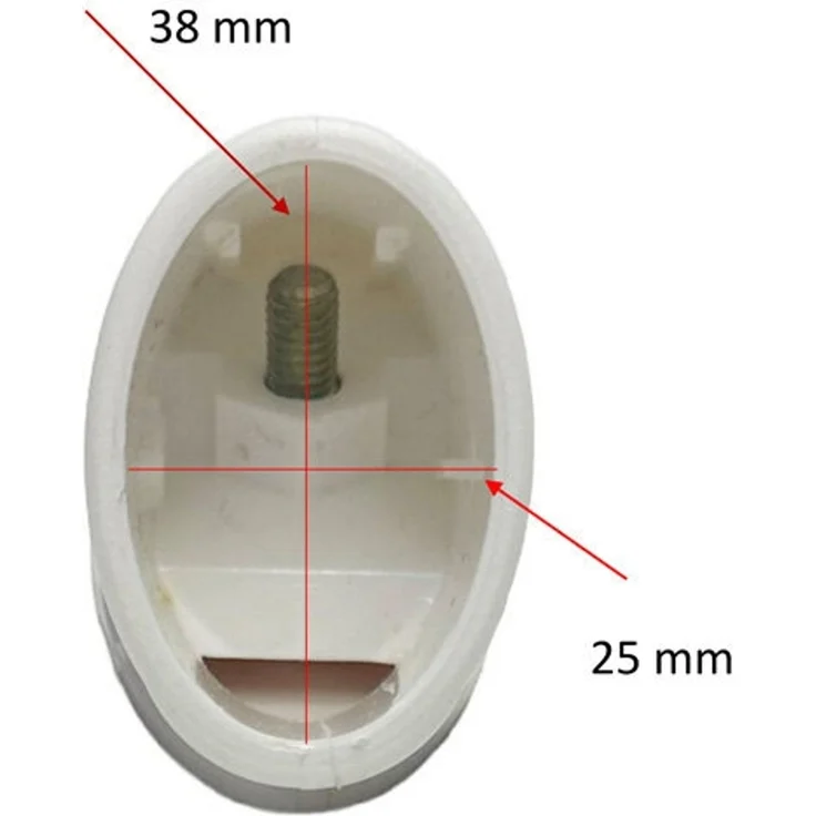 Tischfußkappe 38x25 oval weiss mit Höhenversteller – Bild 5