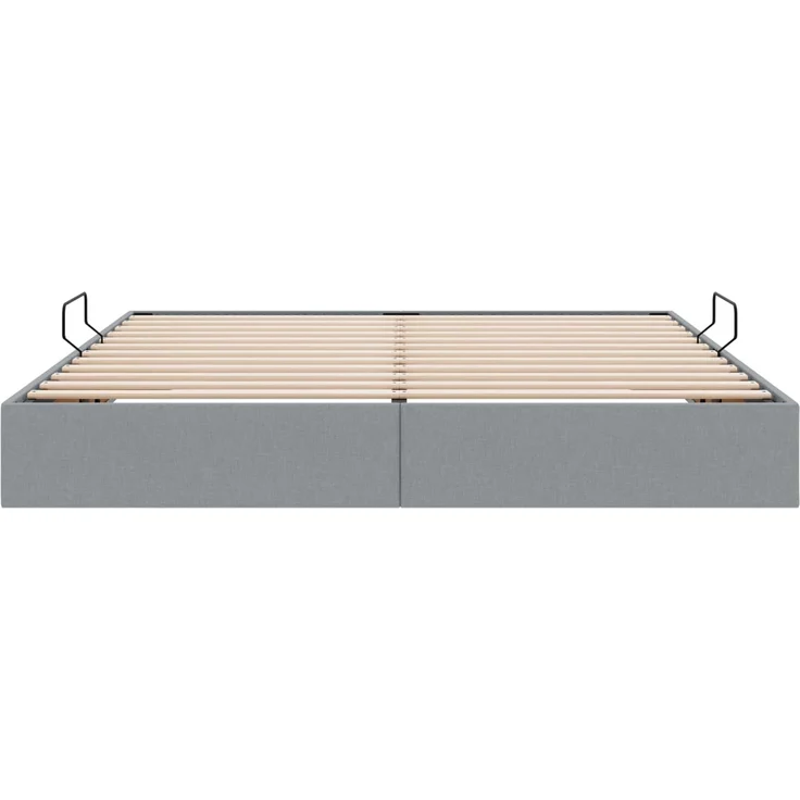 vidaXL Ottoman Bettgestell mit Speicher Hellgrau 180 x 200 cm Stoff 3442838 – Bild 7