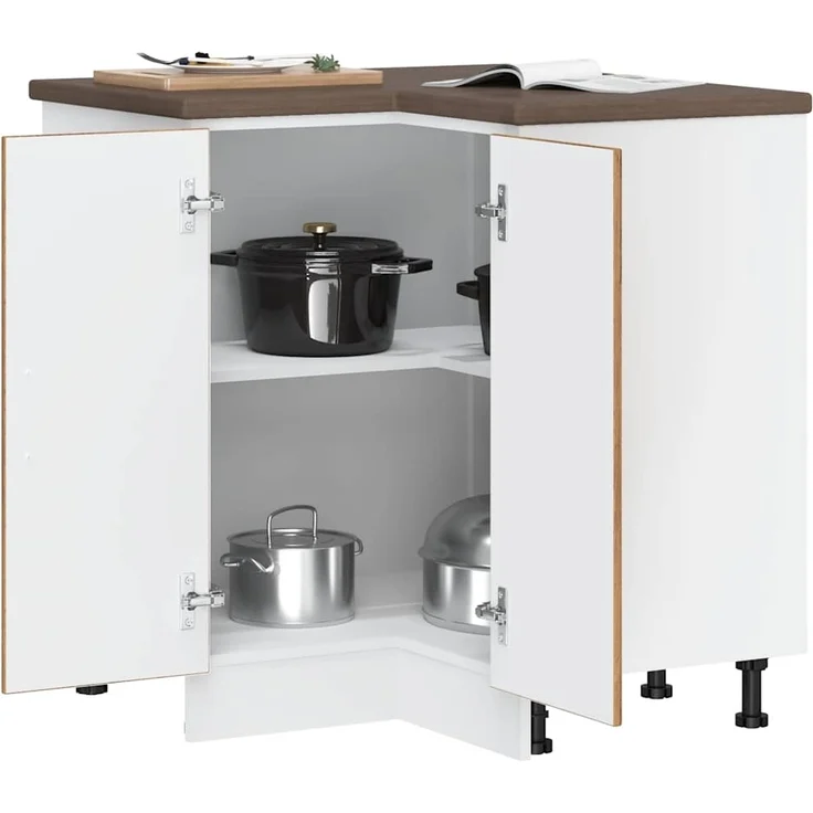vidaXL Küchen-Eckunterschrank Porto Altholz-Optik Holzwerkstoff 853995 – Bild 2