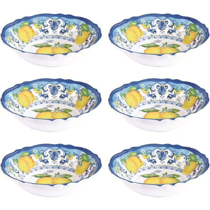 EasyLife Suppenteller Sorrento, Spülmaschinengeeignet, Mehrfarbig, Motiv: Zitronen, Höhe: 5cm – Bild 3