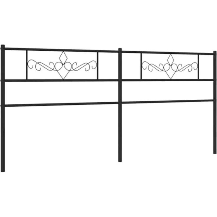 vidaXL Ersatz-Kopfteil Metall Schwarz 200 cm (Art-Nr 355305)