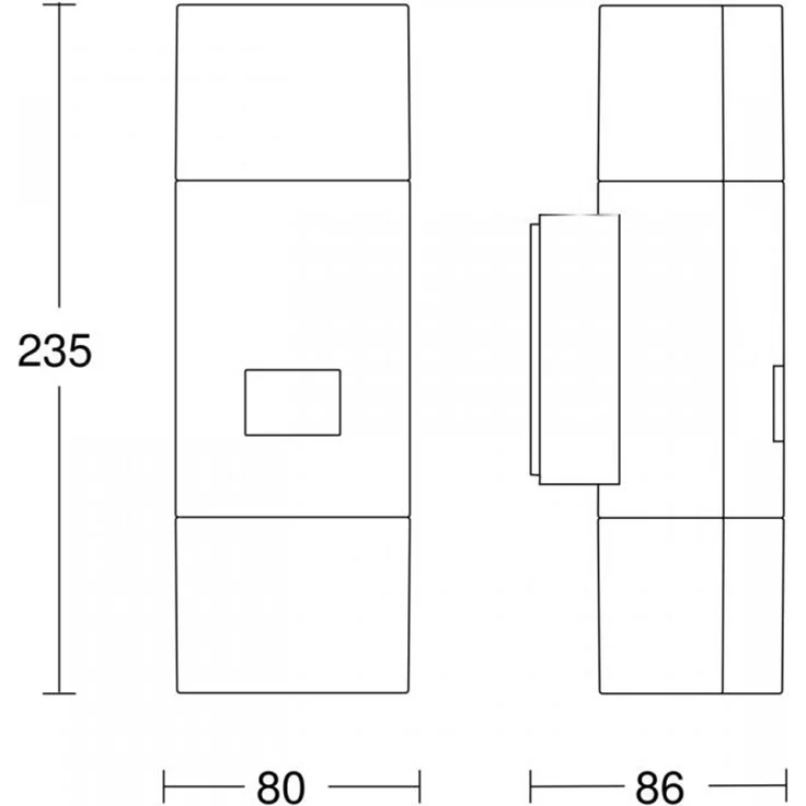 Außenwandleuchte L 910 S anthrazit, 180°-Infürarot-Bewegungsmelder, max. 12 m, 3000 K warmweiß, LED Up-/Downlight – Bild 3