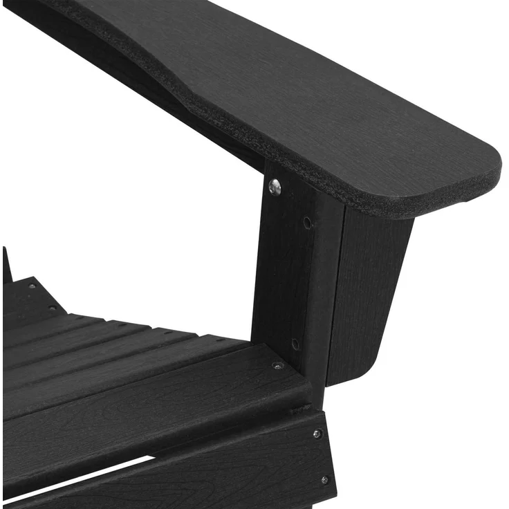 vidaXL Adirondack-Stuhl Schwarz 82 x 74 x 92 cm HDPE 42006623 – Bild 7