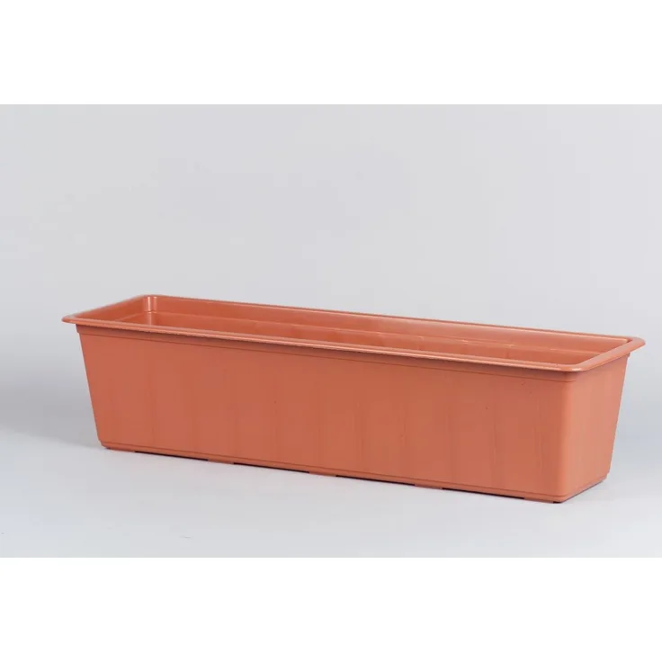 Ebert 1002780 Universal-Blumenkasten Super aus Kunststoff, 80cm, terra (1 Stück)