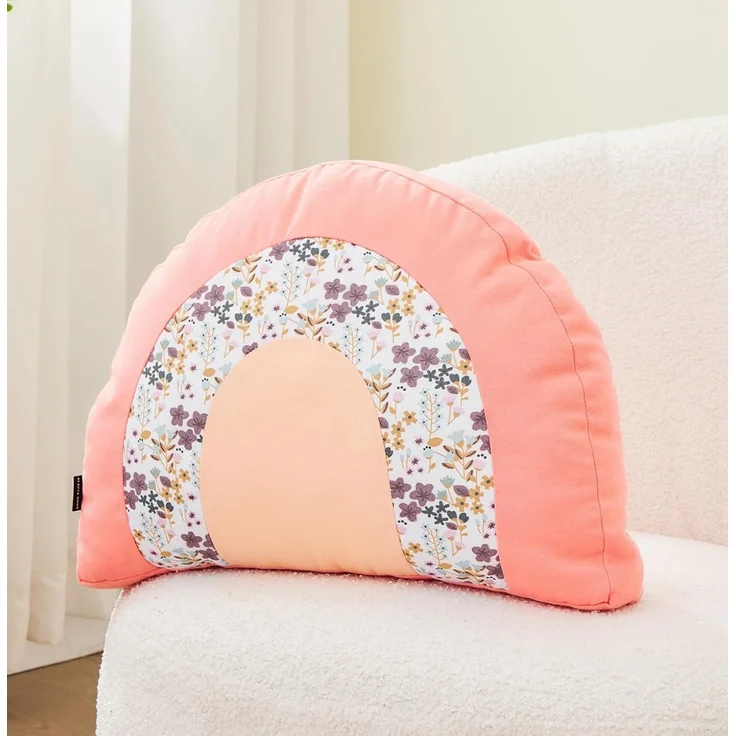 Alavya Home® Dekokissen Kinderkissen Regenbogen - D40 cm I Kuschelkissen Flauschig mit Füllung, Kinderkissen Zierkissen für Babyzimmer Kinderzimmer Deko - 40 x 30 cm – Bild 1
