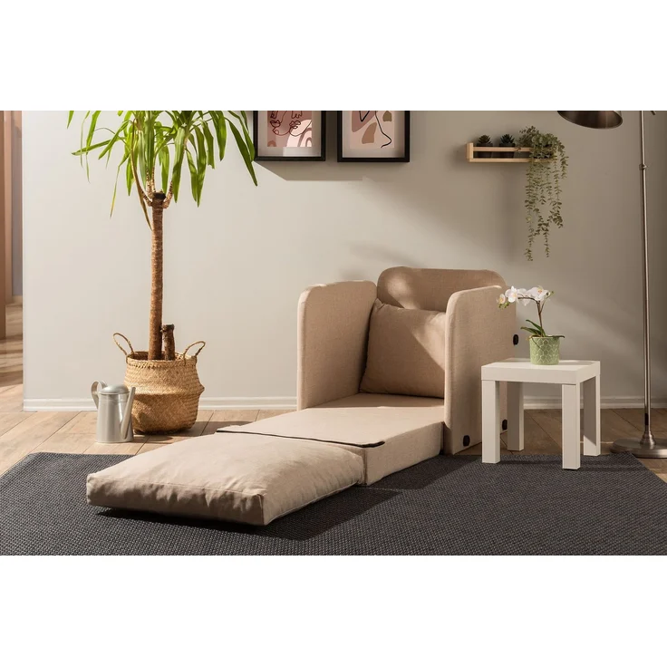 Hanah Home 'Saga Single - Beige' 1-Sitzer-Schlafsofa, Beige, 68 x 70 x 66 cm – Bild 3