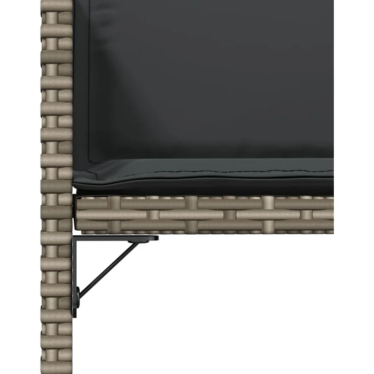 vidaXL Gartenstühle mit Kissen 4 Stk. Grau Poly Rattan 364985 – Bild 10