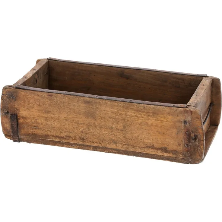 Spetebo Holzkiste Ziegelform Holz Kiste 30 x 15 cm (Stück, 1 St, Holzkiste), Vintage Deko Kiste aus Altholz