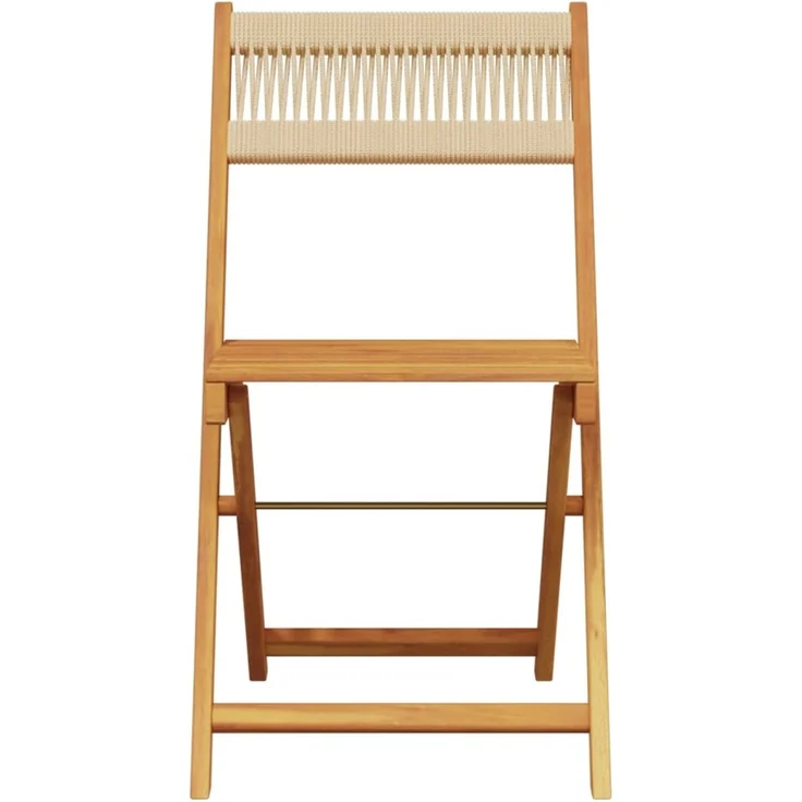 vidaXL Klappstühle, 6 Stück, beige, massives Akazienholz 3214608 – Bild 4