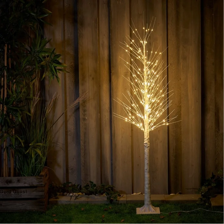 Northpoint Dekobaum LED Lichtbaum Birke 150cm In- &Outdoor elastische Zweige Timerfunktion – Bild 2