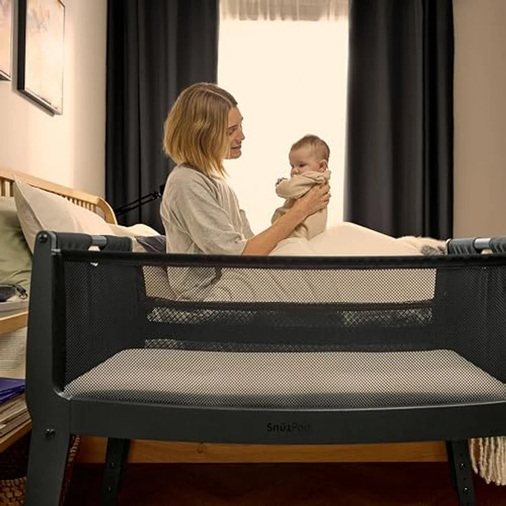SnuzPod Studio Co-sleeper - Brooklyn Graphite Grau – Bild 5