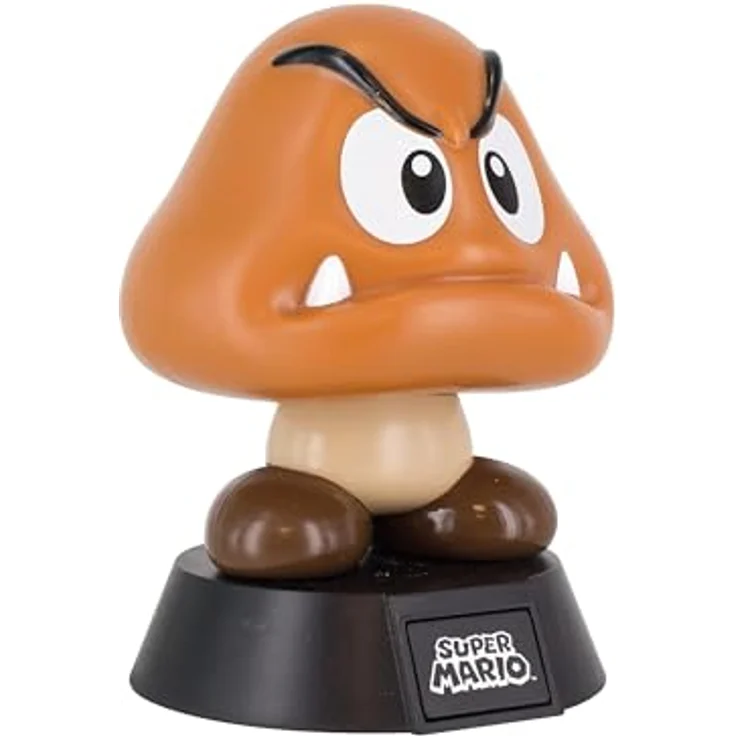 Paladone Super Mario 3D-Licht Goomba, mehrfarbig Nachtlicht mit ikonischem Design, 10 cm hoch – Bild 1