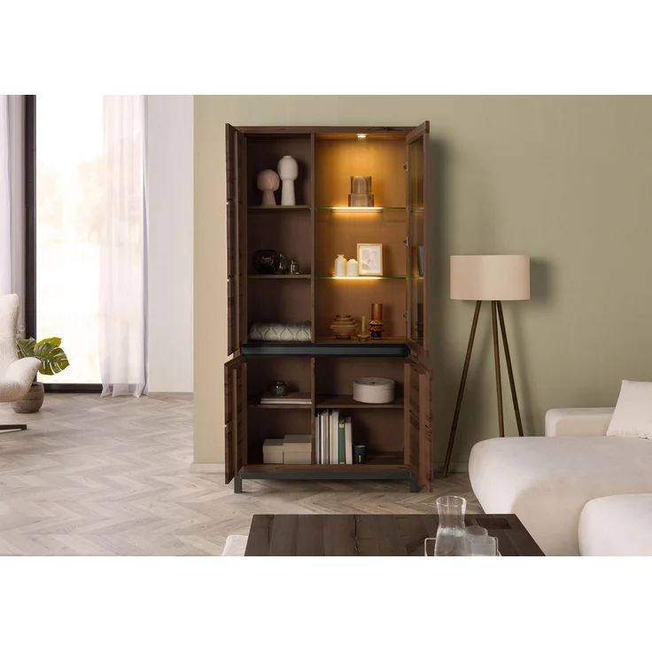 Vitrine Kernbuche 103 x 40 x 205 natur geölt VILLANDERS #101 – Bild 3