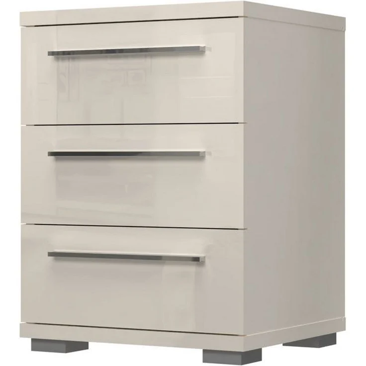 OTTO home Nachtkommode Piano, Nachttisch aus FSC-zertifiziertem Holzwerkstoff, Made in Europe (45/40/43 oder 61cm (B/T/H), ideal passend zum Boxspringbett), UV lackiert, hochglänzend, Soft-Close Funktion, 2 oder 3 Schubladen – Bild 4