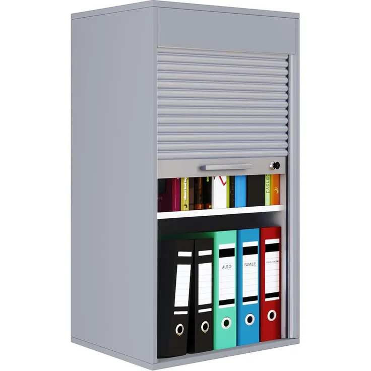 VCM Aktenschrank Holz Büroschrank Aktenschrank Rollladen Aktos L (1-St)