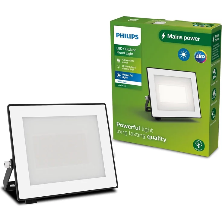 Philips Wandleuchten Lois 20 W Wandbeleuchtung für den Außenbereich Schwarz Metall IP65 Garten Terrasse I