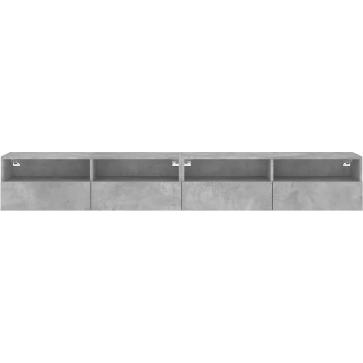 2 pcs TV-Wandschrank, TV Hängeboard Hängeschrank Betongrau 100x30x30 cm Holzwerkstoff – Bild 7