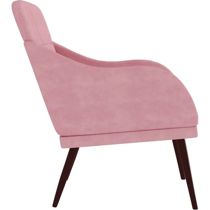 Sessel wohnzimmer, Relaxsessel, Fernsehsessel Rosa 63x76x80 cm Samt – Bild 4