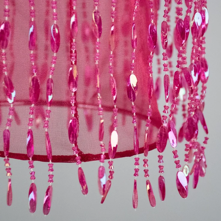 RGB LED Hängeleuchte, Kristalle pink, App-/Sprachsteuerung – Bild 10