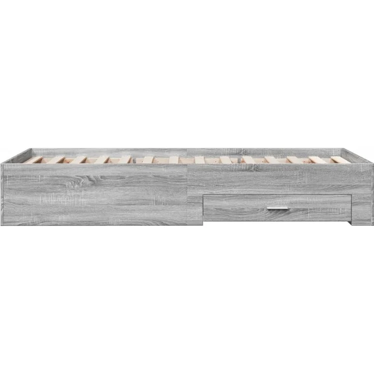vidaXL Bettgestell mit Schubladen Grau Sonoma 100x200 cm Holzwerkstoff 3280424 – Bild 5