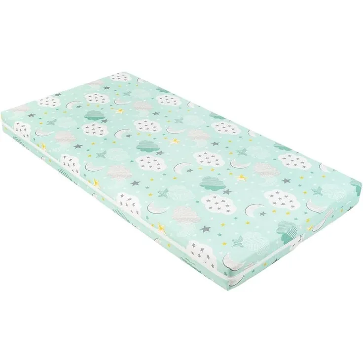 Kikkaboo Babybett Matratze Fantasia Plus 120x60 cm Reißverschluss Baumwollbezug grün