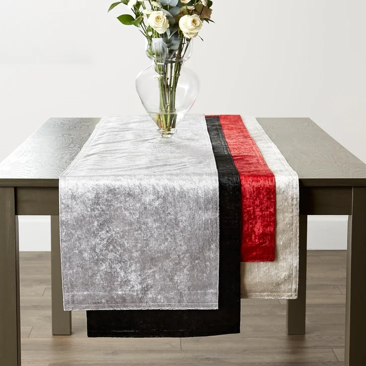 DII Velvet Collection Tischläufer, 14 x 108, Rot – Bild 5