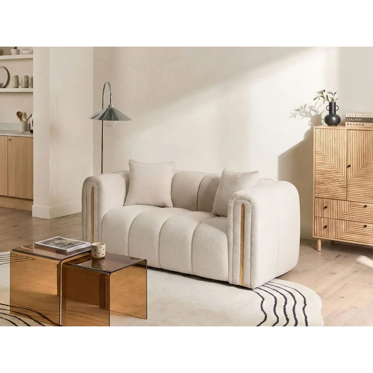 Sofa 2-Sitzer MORSIL Bouclé Beige – Bild 3
