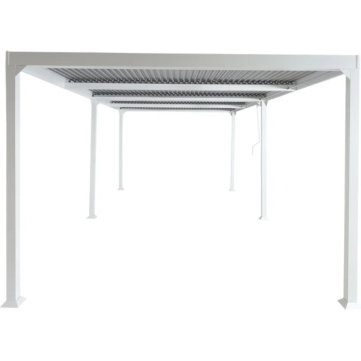 Mendler 'HWC-L41' Pergola ohne Seitenwände, Metall weiß, 3x6 m, ohne Seitenwände – Bild 7