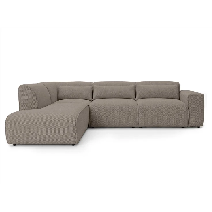 AX LIVING Wohnlandschaft mit Schlaffunktion Ruyam Hellbraun Sofa L – Bild 5