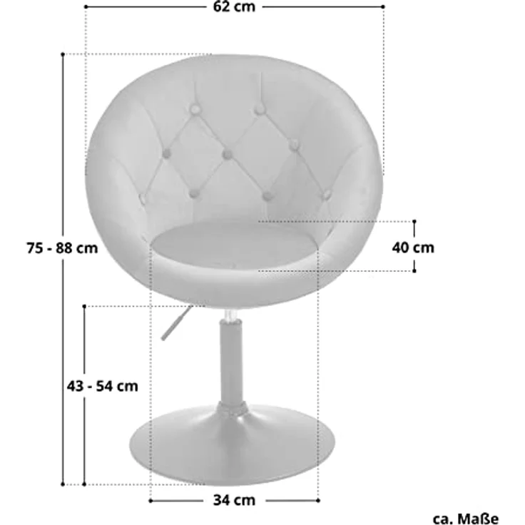 SVITA Chesterfield-Sessel HAVANNA, Retro-Design,Tellerfuß,stufenlos höhenverstellbar – Bild 10