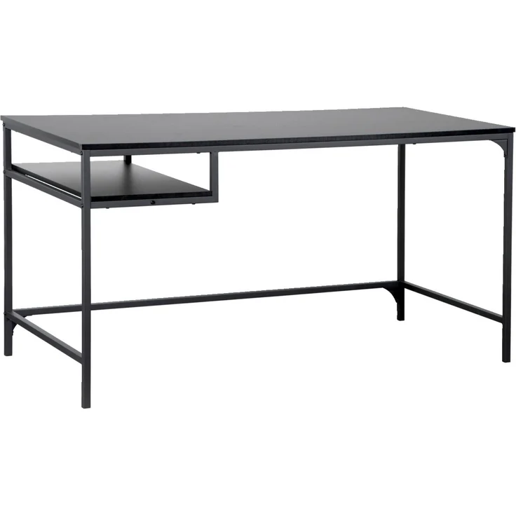 Carryhome 'CÄSAR' Schreibtisch, MDF Melamin schwarz, 140 x 75 x 70 cm, inklusive Ablagefach – Bild 1