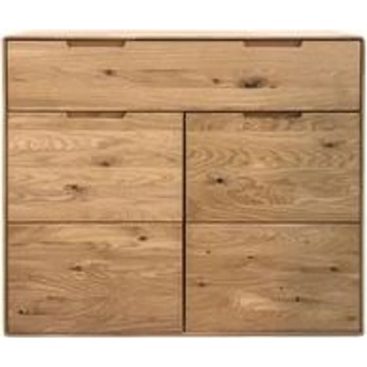 Kommode >KM-0663< 2 Türen, 1 Schub, Wildeiche massiv geölt - 100x91x40cm (BxHxT) – Bild 6