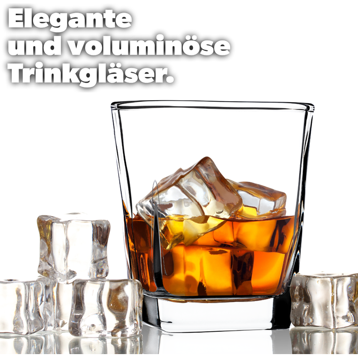 KADAX Gläser für Whiskey-Getränke, Saft, 12 x 250 ml – Bild 8
