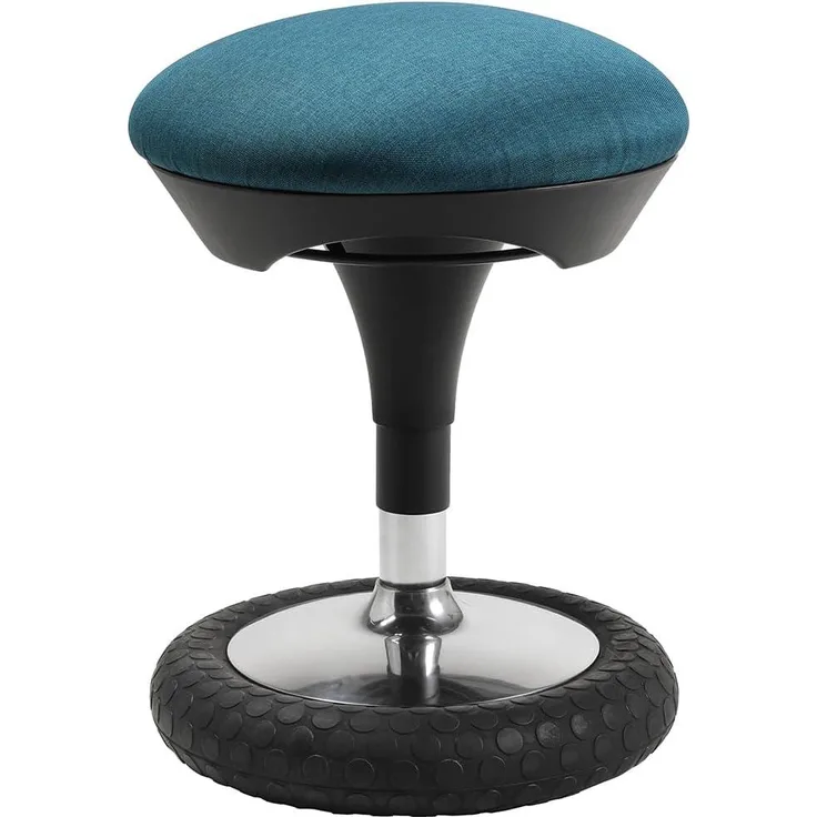 TOPSTAR Sitness 20, ergonomischer Sitzhocker, drehbarer Arbeitshocker, Bürohocker mit Schwingeffekt, Petrol