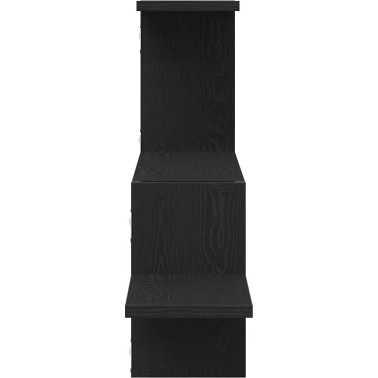 Wandregal, Hängeregal Schwarz Eichen-Optik 104x15x49 cm Holzwerkstoff de6327 – Bild 6