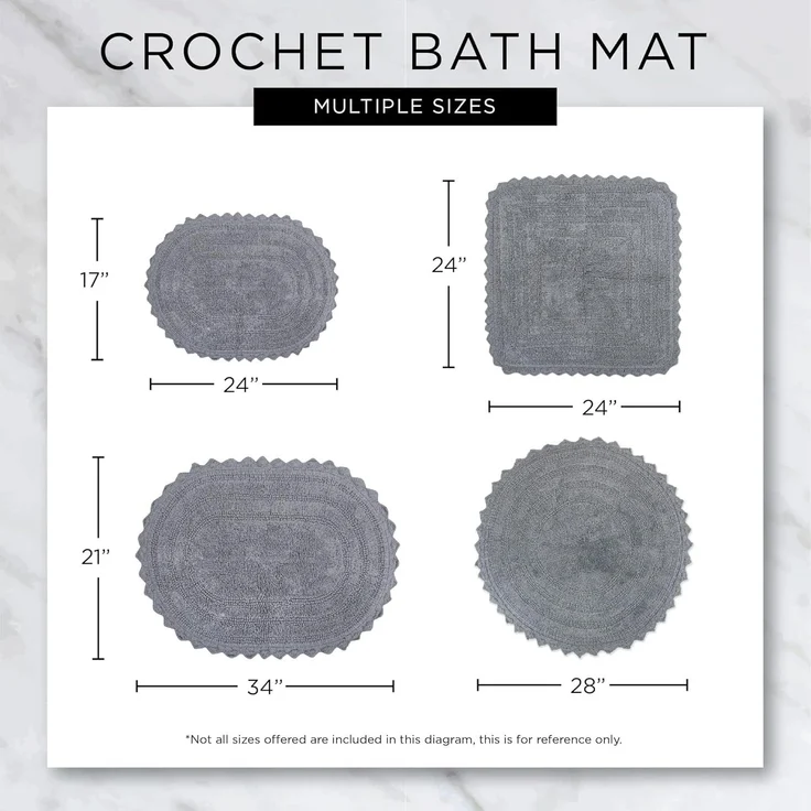 DII Crochet Collection Wende-Badematte, rund, Durchmesser 69,8 cm, Honiggold – Bild 3
