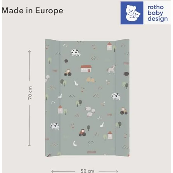 Rotho Babydesign Wickelauflage Keil (50x70 cm) Farmtiere – Bild 8