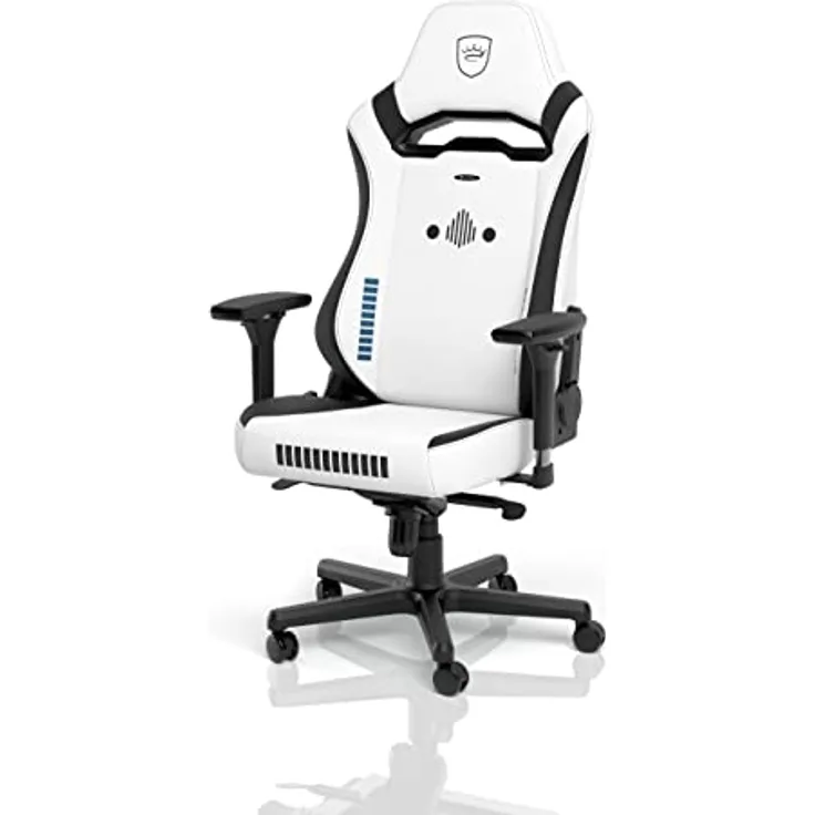 noblechairs HERO ST Gaming Stuhl - Stormtrooper Edition, ergonomischer Bürostuhl mit Kaltschaumpolsterung, Schwarz/Weiß, bis 150 kg belastbar