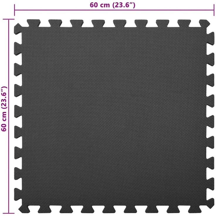vidaXL Pool Bodenschutzmatte 6 stk. Schwarz 2,16 ㎡ EVA-Schaum 3433268 – Bild 9