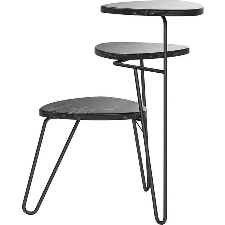 loft24 Pflanzentreppe Athena, Pflanzenregal in Marmoroptik, Metallgestell, modernes Design – Bild 2