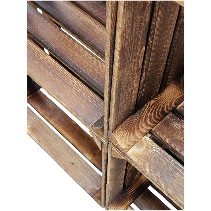 Obstkisten Geflammt Neu Dunkel 50 x 40 x 30cm 3 X – Bild 8