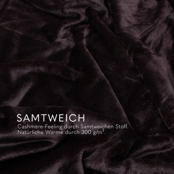 Kuscheldecke "Mirabella" - Cashmere Touch Braun 220x240 cm – Bild 3