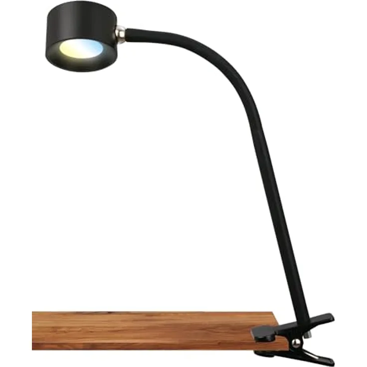 Briloner Tari LED Schreibtischlampe, Dimmbar, Touch, Schwenkbar, Magnetisch abnehmbar, Schwarz, 3W, 210lm, IP44, 44 x 7,5 x 24 cm