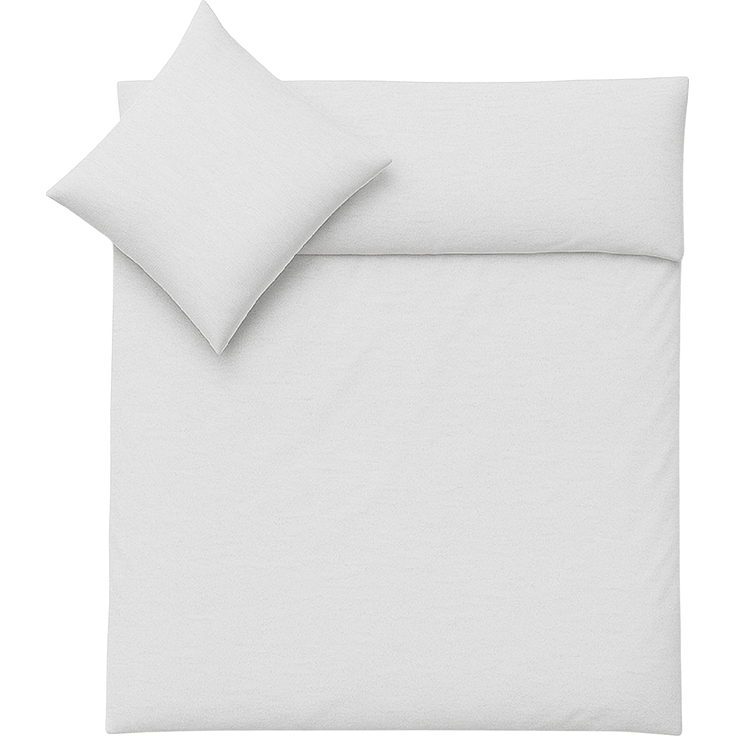 Julido Jersey Bettwäsche 135x200cm 100% Baumwolle weich atmungsaktiv Hellgrau – Bild 1