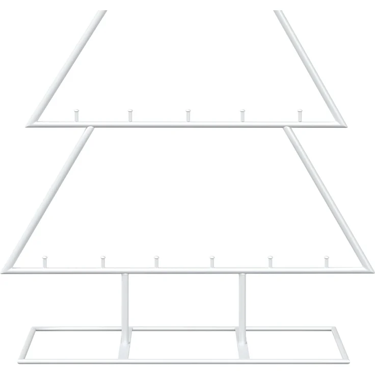vidaXL Metall Weihnachtsbaum KUOPIO 90 cm Stahl Weiß 42053823 – Bild 6