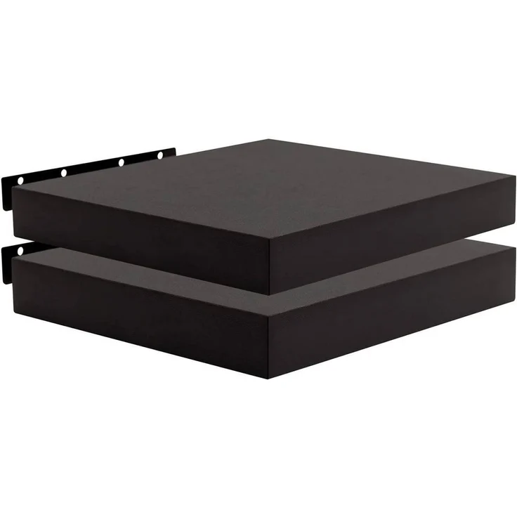 Woltu Wandregal, 2er-Set Wandboard CD DVD Regal Bücherregal Holz Board – Bild 5