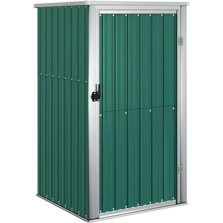 vidaXL Gerätehaus Grün 88x89x161 cm Verzinkter Stahl 316205 – Bild 2